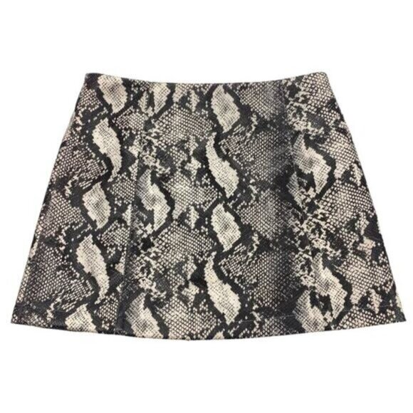 UO Siren Snake Print Button-Front Mini Skirt Medium - Picture 6 of 7